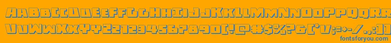 Darkalliance3D Font – Blue Fonts on Orange Background