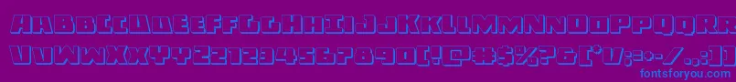 Darkalliance3D Font – Blue Fonts on Purple Background