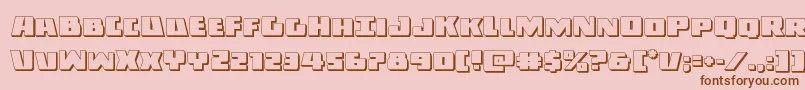 Darkalliance3D Font – Brown Fonts on Pink Background