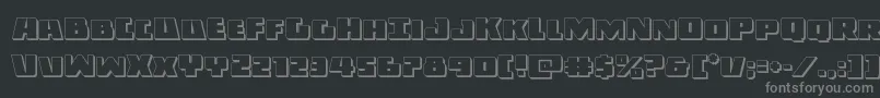 Darkalliance3D Font – Gray Fonts on Black Background