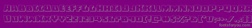 Darkalliance3D Font – Gray Fonts on Purple Background