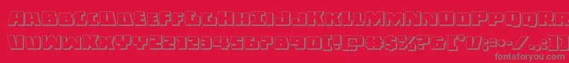 Darkalliance3D Font – Gray Fonts on Red Background