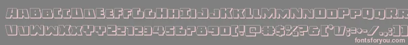 Darkalliance3D-Schriftart – Rosa Schriften auf grauem Hintergrund