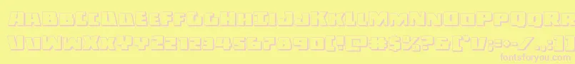 Darkalliance3D Font – Pink Fonts on Yellow Background