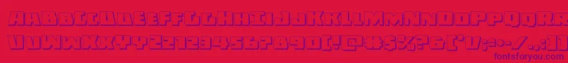 Darkalliance3D Font – Purple Fonts on Red Background