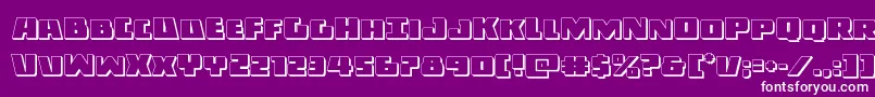 Fonte Darkalliance3D – fontes brancas em um fundo violeta