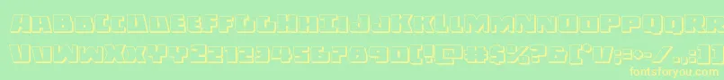 Darkalliance3D Font – Yellow Fonts on Green Background