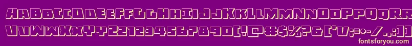 Darkalliance3D Font – Yellow Fonts on Purple Background