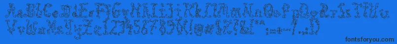 BlackRoses Font – Black Fonts on Blue Background