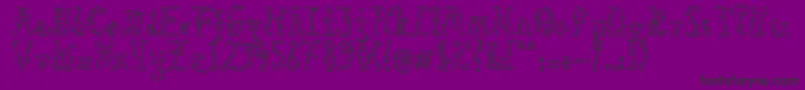 フォントBlackRoses – 紫の背景に黒い文字