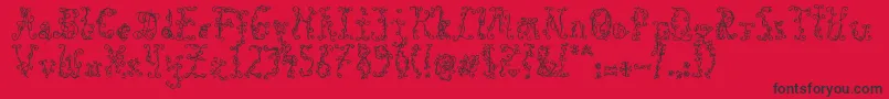 BlackRoses Font – Black Fonts on Red Background