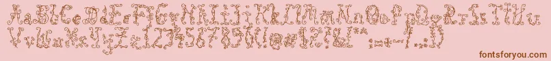 BlackRoses Font – Brown Fonts on Pink Background