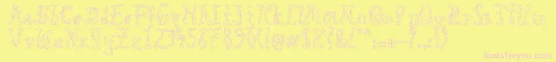 BlackRoses Font – Pink Fonts on Yellow Background