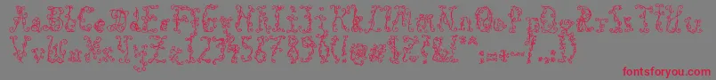 BlackRoses Font – Red Fonts on Gray Background