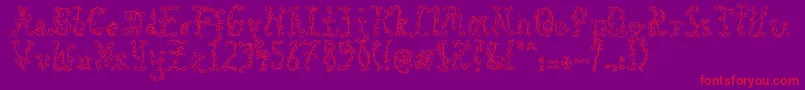 BlackRoses Font – Red Fonts on Purple Background
