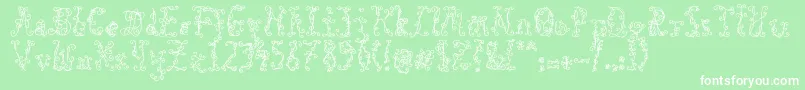 BlackRoses Font – White Fonts on Green Background