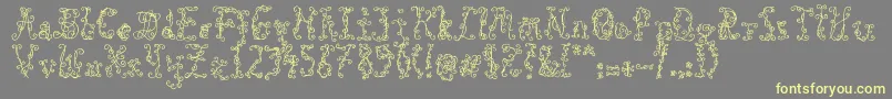 BlackRoses Font – Yellow Fonts on Gray Background