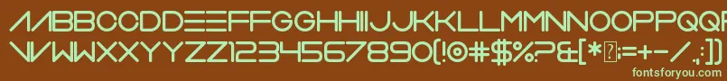 フォントVerminVibes2Soft – 緑色の文字が茶色の背景にあります。