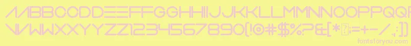 フォントVerminVibes2Soft – ピンクのフォント、黄色の背景