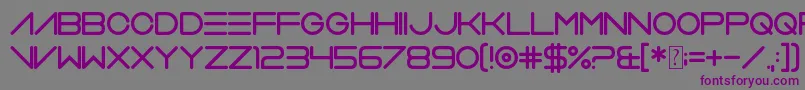 フォントVerminVibes2Soft – 紫色のフォント、灰色の背景