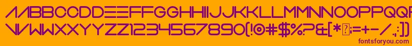 VerminVibes2Soft-fontti – violetit fontit oranssilla taustalla