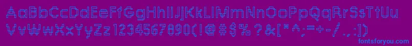 フォントRough03Bold – 紫色の背景に青い文字