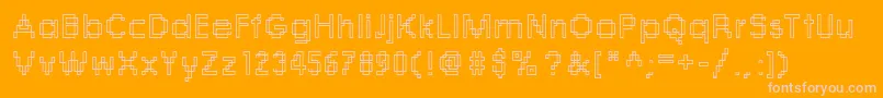 Rough03Bold-Schriftart – Rosa Schriften auf orangefarbenem Hintergrund