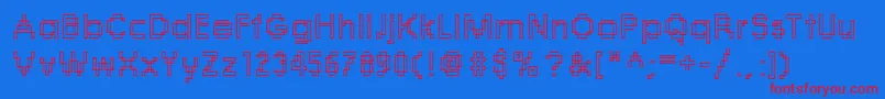 Rough03Bold Font – Red Fonts on Blue Background