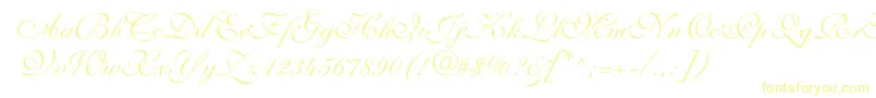 ShelleyVolantescript-Schriftart – Gelbe Schriften