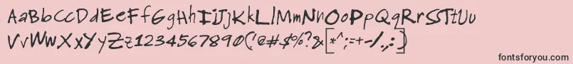 AkongAgi Font – Black Fonts on Pink Background