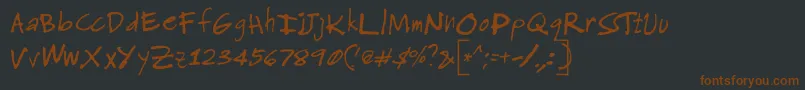 AkongAgi Font – Brown Fonts on Black Background