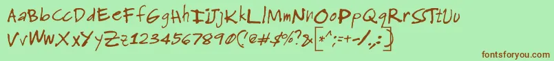 AkongAgi Font – Brown Fonts on Green Background