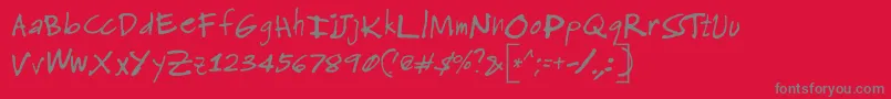 AkongAgi Font – Gray Fonts on Red Background