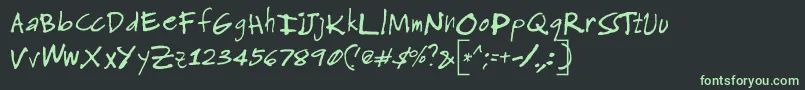 AkongAgi Font – Green Fonts on Black Background