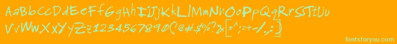 AkongAgi Font – Green Fonts on Orange Background