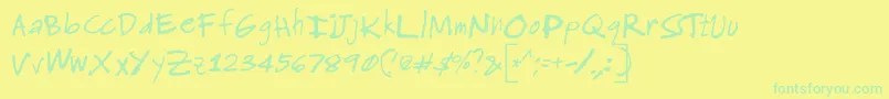 AkongAgi Font – Green Fonts on Yellow Background