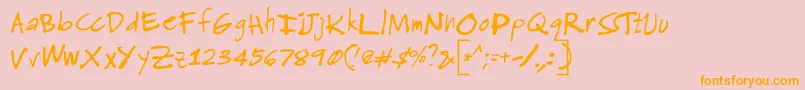 AkongAgi Font – Orange Fonts on Pink Background