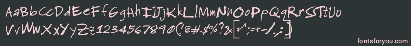 AkongAgi Font – Pink Fonts on Black Background