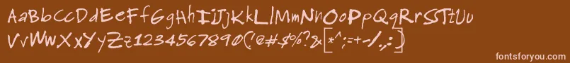 AkongAgi Font – Pink Fonts on Brown Background