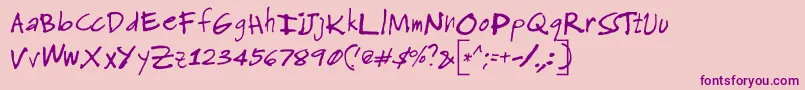 AkongAgi Font – Purple Fonts on Pink Background