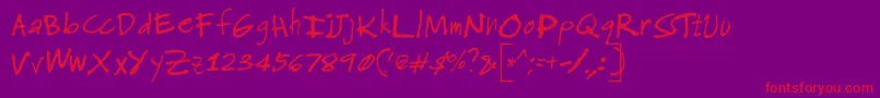 AkongAgi Font – Red Fonts on Purple Background
