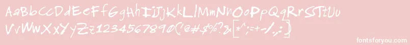 AkongAgi Font – White Fonts on Pink Background