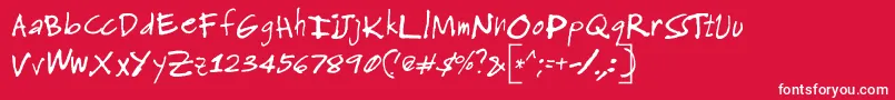 AkongAgi Font – White Fonts on Red Background