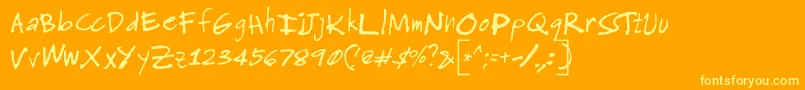 AkongAgi Font – Yellow Fonts on Orange Background