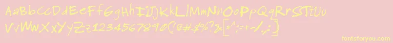 AkongAgi Font – Yellow Fonts on Pink Background