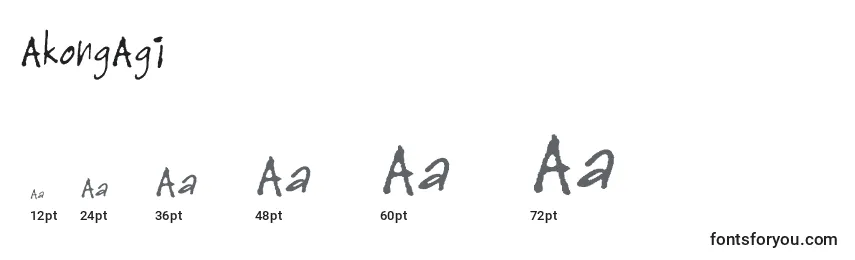 Размеры шрифта AkongAgi