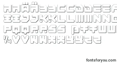 Omega 3 3D font – german Fonts