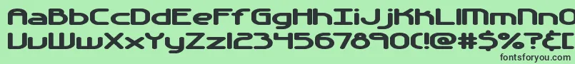 AutomaticaBrk Font – Black Fonts on Green Background