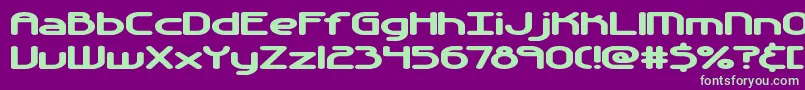 AutomaticaBrk Font – Green Fonts on Purple Background