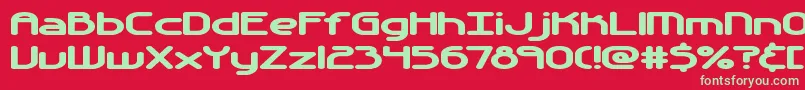 フォントAutomaticaBrk – 赤い背景に緑の文字